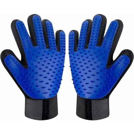 1 Pair/2 Pieces Dog Cat Grooming Gloves, Pet Massage Brush Glove, Pet Hair  Removal Gloves Dogs Rabbits - Blue