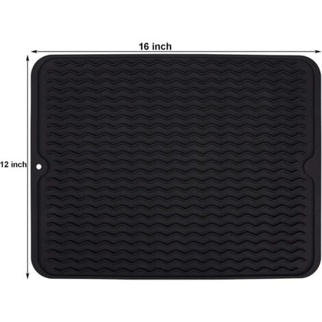 Silicone Dish Drying Mat Countertop Drainer Mat Non-slip Heat