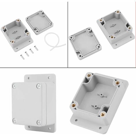 Outdoor Electrical Junction Box, IP65 Waterproof Connection Box Cable Connector ABS Plastic Enclosure with Accessories (89  59  35mm)