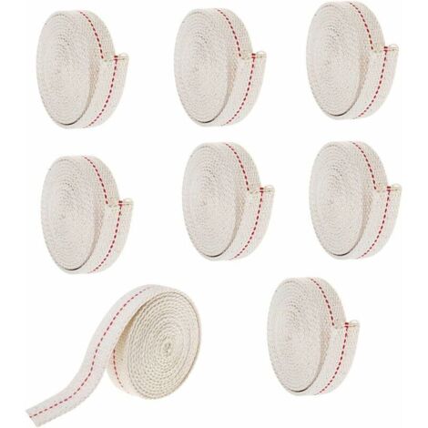 thumbnail image 2 of Flat Cotton Oil Lamp Lantern Wick For Kerosene Burner - 1m X 2cm 2 of 5