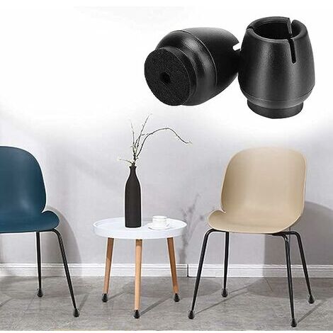 moon  GU.B/bon Chair Leg Protection, 32 Pieces Non-Slip Table Rubber Chair Legs Anti-Scratches Feet Pads Protector with Felt Rubber Protector Chair Caps (12-16mm)