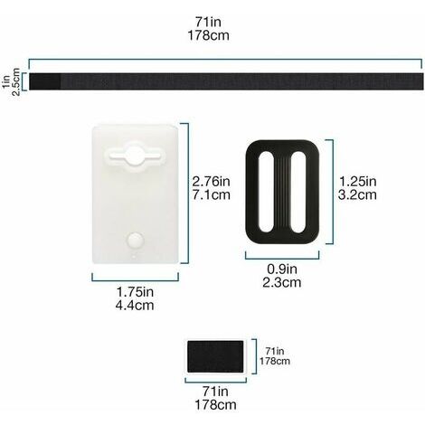 lune-Set of 8 Fixing Kit for Swimming Pool Solar Cover, Retaining Straps and Fixing Clips, Adhesive Straps Nylon Fixing Plates Buckles for Fixing Solar Cover