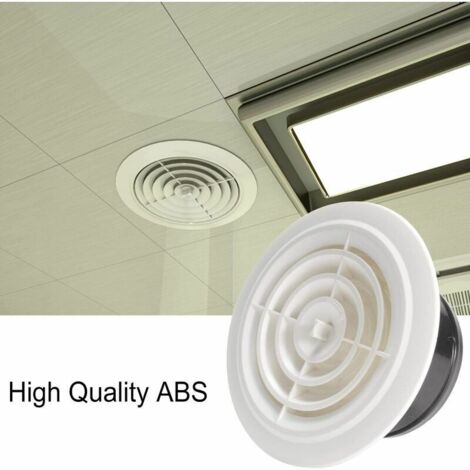 Snow-100mm Round Vent Adjustable Vent Grille