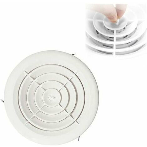 Snow-100mm Round Vent Adjustable Vent Grille