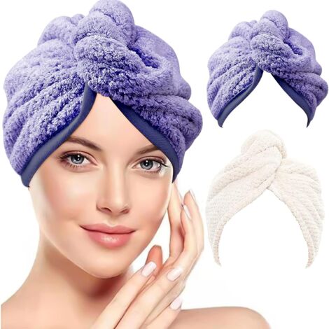 Hair Towel, Turban Towel Microfiber Hair Towel Dry Hair Cap Bath