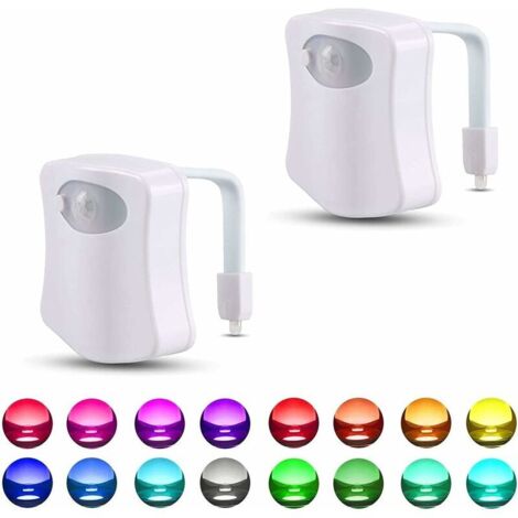 2Pack Color Changing Toliet Night Light Motion Sensor LED Multi-Color Toilet Light (1/5)