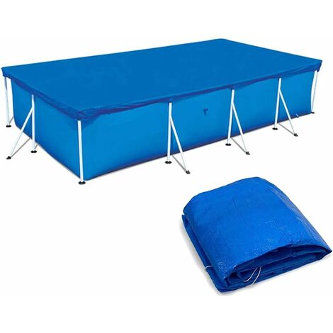 Swimming Pool Cover, Rectangular Swimming Pool Protective Cover, Durable Dustproof Swimming Pool Cover for Above Ground Swimming Pools (400211CM/13.126.92FT)