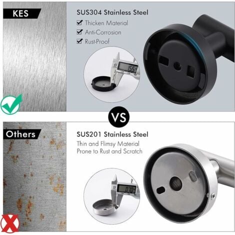 orchid-Hook Towel Hook Black Wall Hook Bathroom Hook 2 Pieces SUS304 Stainless Steel, A2164DG-BK-P2