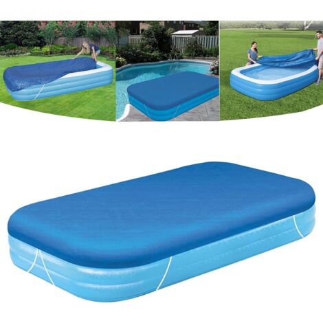 Protective Cover for Rectangular Tubular Swimming Pool, Rectangular Swimming Pool Cover for Rectangular Swimming Pool, Cover for Rectangular Above Ground Swimming Pool (305  183cm)