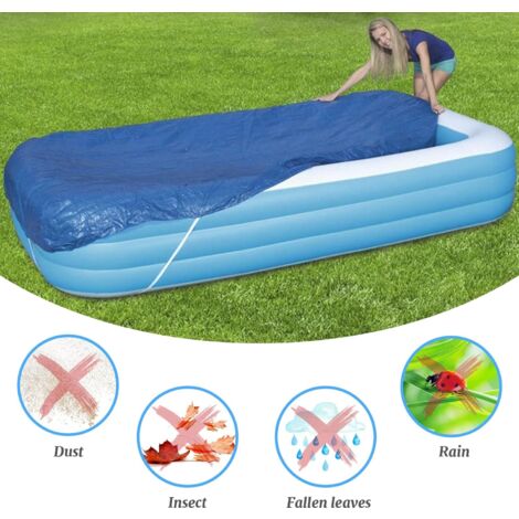 Protective Cover for Rectangular Tubular Swimming Pool, Rectangular Swimming Pool Cover for Rectangular Swimming Pool, Cover for Rectangular Above Ground Swimming Pool (305  183cm)