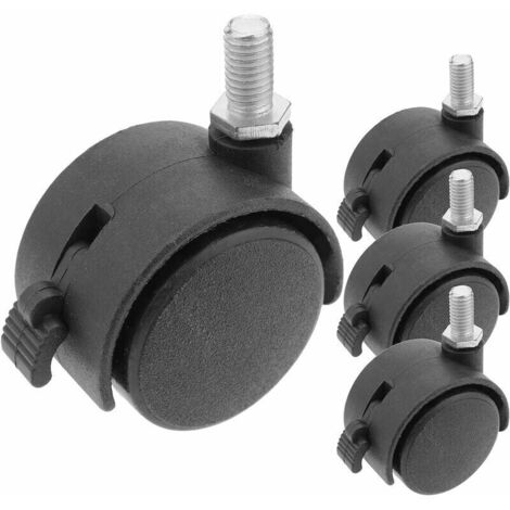 Swivel Casters Nylon Wheel with Brake 40 mm M8 4 Pack (1/5)