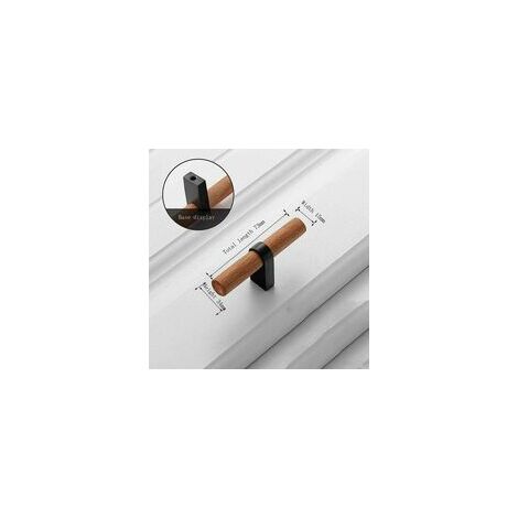 Pieces Modern Nordic simple solid wood handle European anti-collision hardware cabinet door drawer door wardrobe door handle