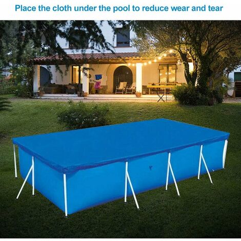 Waterproof and dustproof rectangular swimming pool cover for swimming pool, suitable for inflatable swimming pools and children's swimming pools
