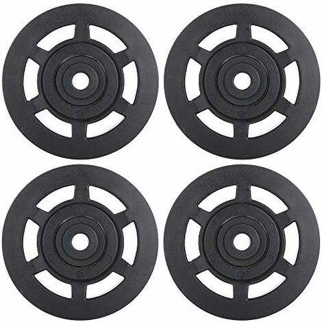 Pulley for Cable Pulley Bearing Pulley Bearing Weight Lifting Pulley Ball Bearing Sport Machine for Gym Fitness Equipment Garage Door Replacement Part 97  97mm Black 4 Pieces (1/5)