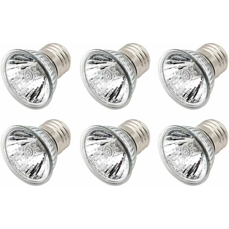 25W E27 Ampou Tortoise Heating Lamp, UVA UVB Ampou Repti Heating Ampou Lamp, for Reptis Lizard Turtle Aquarium (Pack of 6)