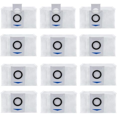 Pack of 12 Vacuum Cleaner Bags Accessories for Ecovacs Deebot X1 Omni / X1 e Omni / T20 Omni, Vacuum Cleaner Replacement Accessories Dust Bag (1/5)