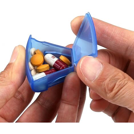 Days Rainbow Digital Pill Box, Portable Weekly Digital Pill Box, Lightweight, Easy to Carry, Round Smart Electronic Medicine Case