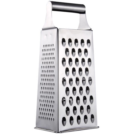 High quality 4-sided stainless steel square grater with extra sharp graters, vegetable cutter (1/5)