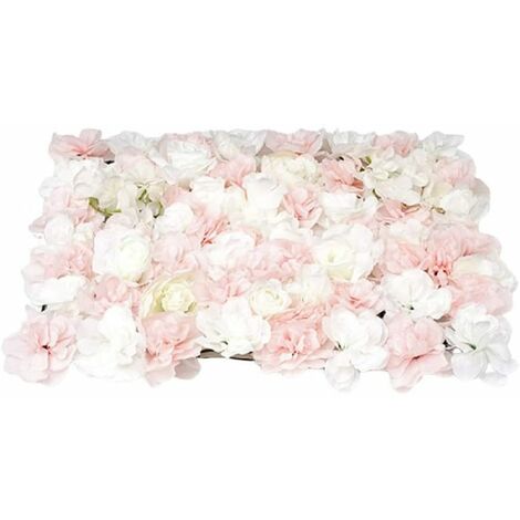 Amuzocity Artificial Flower Wall Wall Artificial Flowers Wall Background Wedding Decoration for Indoor Outdoor - Pink (1/5)