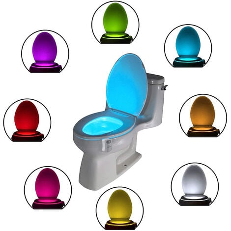 The Original Toilet Bowl Night Light Gadget with Fun LED Motion Sensor, Gift for Seat, Novelty, Bathroom Accessory, Cool and Fun Gift, Unique Christmas Gifts, Mother, Father, Birthday, Men, Women, Dad