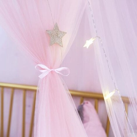 Princess bed canopy with lace, children's mosquito net, round, dome, play tent, hanging decoration for baby child, indoor and outdoor