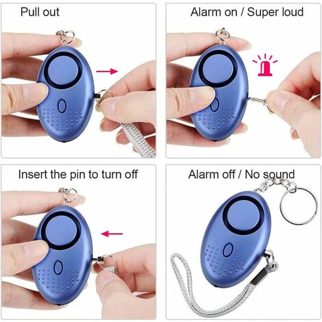Personal Alarm Safe Sound For Women Kids Elders, 2 Pack Cute 130dB Loud Siren Safety Self