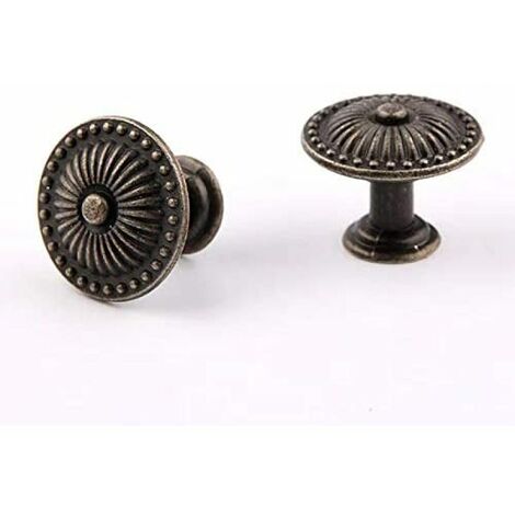 Cabinet Knobs 12 Pieces Dresser Handle Bronze Drawer Knob Vintage Furniture Knob Cabinet Door Knobs with Screws Cabinet Handles Knob for Cupboard Drawer Kitchen