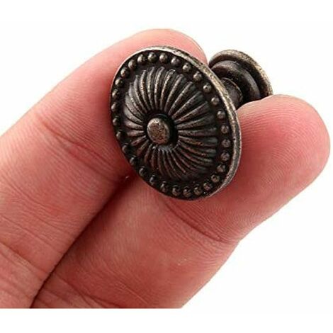 Cabinet Knobs 12 Pieces Dresser Handle Bronze Drawer Knob Vintage Furniture Knob Cabinet Door Knobs with Screws Cabinet Handles Knob for Cupboard Drawer Kitchen