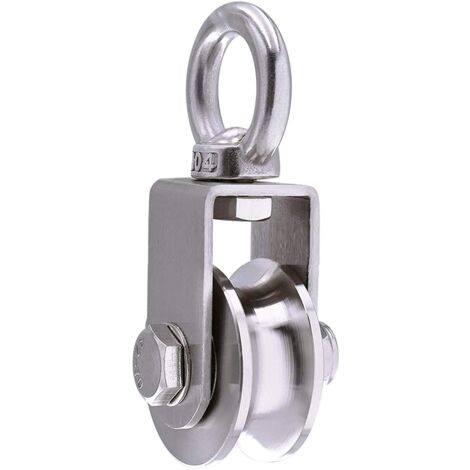 500kg Lifting Pulley with 2 Bearings, Cable Pulley, 48mm 304 Stainless Steel Pulley