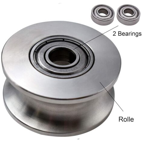 500kg Lifting Pulley with 2 Bearings, Cable Pulley, 48mm 304 Stainless Steel Pulley
