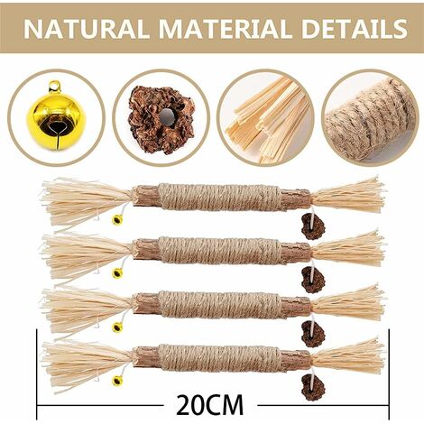 4PCS Matatabi Cat Chew Sticks, Catnip Sticks, Catnip Sticks, Cat Grass Stick, Cat Molar Interactive Stick, Catnip Toys Sticks, Cat Toy Stick, Cat Stick