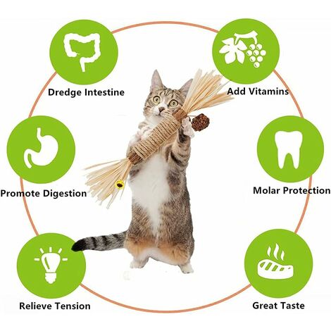 4PCS Matatabi Cat Chew Sticks, Catnip Sticks, Catnip Sticks, Cat Grass Stick, Cat Molar Interactive Stick, Catnip Toys Sticks, Cat Toy Stick, Cat Stick