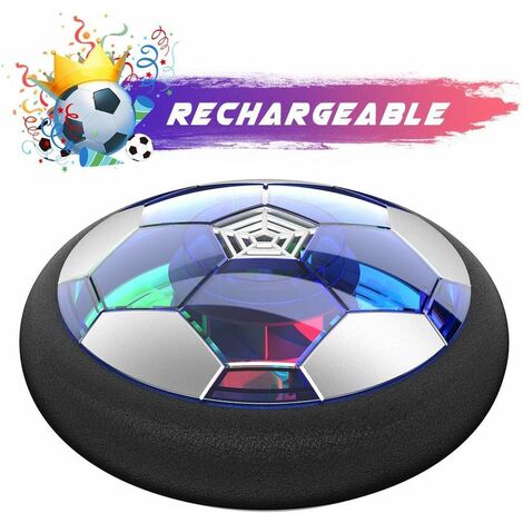 Baztoy Air Power Soccer Goal Set, Rechargeable Kids Toy, Soccer Ball with Inflatable Ball, Basketball, LED Light, Christmas Gifts, Indoor Outdoor Games for Boys and Girls