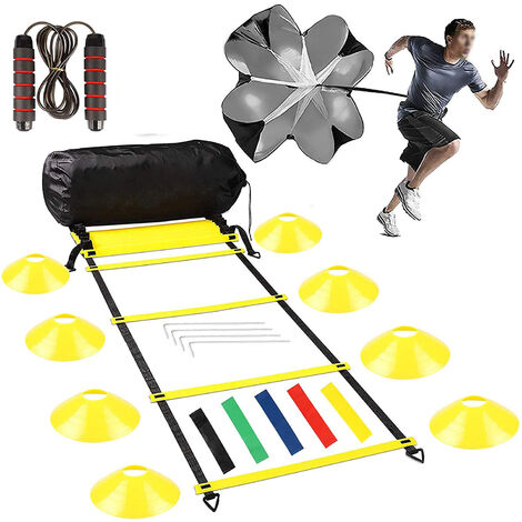 Speed Training Equipment Set for Sports Agility Ladder, Cones