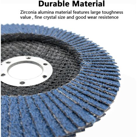 8 Pack Flap Sanding Discs, 125mm Flap Discs, 40/60/80/120 Grit, Disc Compartments, Sanding Discs for Removing Deburring, Polishing, Rust, Finishing - Blue