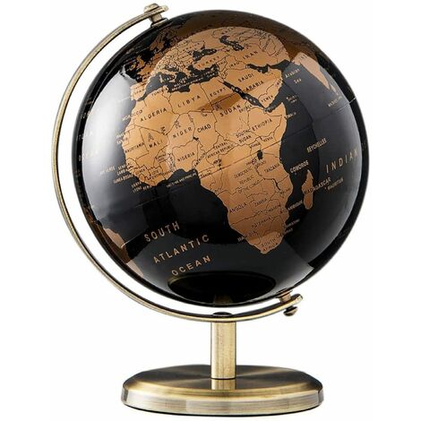 Home Decoration Accessories Globe Desktop Decor Luxury Golden Living Room Decorative Sculpture Geographic Education