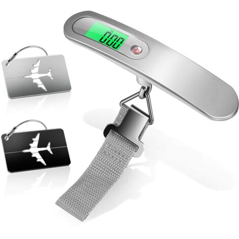 Electronic Luggage Scale, Portable Digital Scale (Silver) and