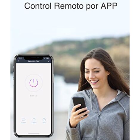 Mini WiFi Smart Plug, Alexa Smart Plug 10A with Timer Function and Remote Control via APP, Energy Monitoring, Voice Control with Alexa and Google Home, 2.4 GHz (1 unit)