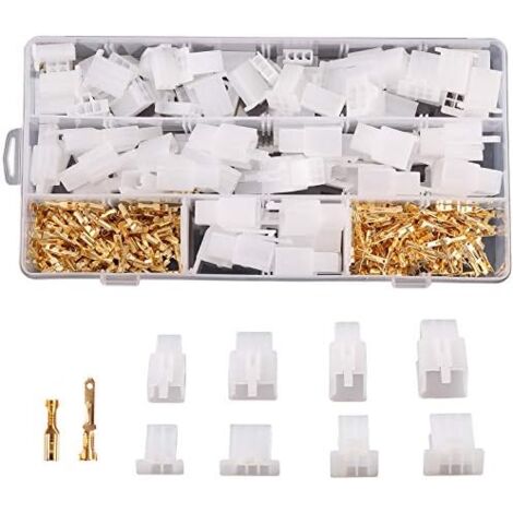 380PCS 2.8mm Automotive Connector Kit 2 3 4 6 Pin Automotive Electrical Wire Connectors Kit for Motorcycle Motorbike Car Truck Scooter Boats Electrical Instruments (1/5)