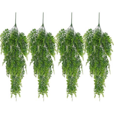 4pcs 80cm Artificial Boston Fern Climbing Plant Vine Hanging Plant Fern Indoor Outdoor Artificial Vine Fake Hanging Plant Decor for Balcony Wall Wedding Home Garden (1/5)