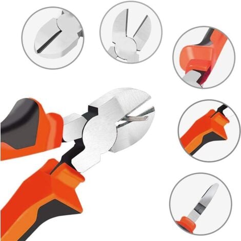 Side Cutting Pliers - Cable Cutter - Side Cutter - Precision Cutter Pliers - Wire Cutters - Professional Heavy Duty Plier with Diagonal Pliers