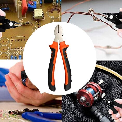 Side Cutting Pliers - Cable Cutter - Side Cutter - Precision Cutter Pliers - Wire Cutters - Professional Heavy Duty Plier with Diagonal Pliers