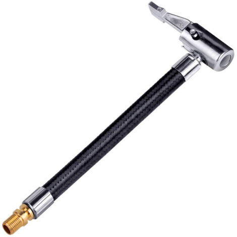 Bike Motorcycle Car Tire Air Inflator Hose Inflatable Tube Hose Tire Valve Connect Hose Connection Air Chuck Inflator Compressor Pump Extension Hose Adapter,model:Black 10cm Non deflated - model:Black