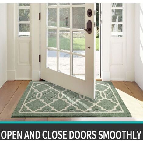 Non-Slip Doormat, Absorbent and Resistant Indoor and Outdoor Door Mat, Machine Washable Entrance Mat, Anti-Dust - 50 x 80 cm, Green v55CwVn0ixe