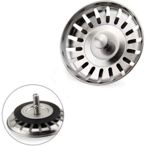 Sink Strainer, Stainless Steel Sink Strainers, 80mm Diameter Kitchen Sink Stopper, Sink Drain Stopper Protector for Kitchen Bathroom Shower (1/5)