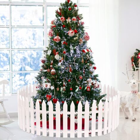 thumbnail image 2 of Christmas Tree Fence Barrier For Kids & Dogs - 30pcs Decorative White Picket Fence For Christmas Tree Protector From Small Pets Kids, Thickened Xmas 2 of 11