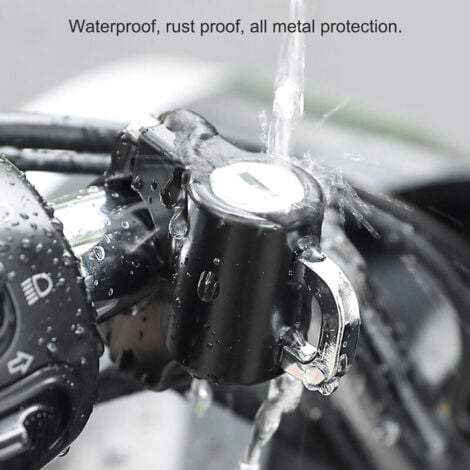 Universal Motorcycle Helmet Lock Anti-Theft Metal Security Helmet Lock 22mm-26mm Black With 2 Keys Set