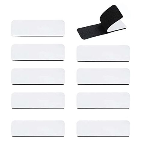 Adhesive grip tape, Black double-sided sticker, Adhesive scratch tape, Double-sided nylon scratch tape, Self-adhesive scratch tape, Wall, Floor, Bed, Metal, Plastic, etc (10×3cm, 10 pairs)