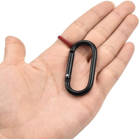 Outdoor EDC Steel Carabiner – Heavy Duty Keychain Ring / Backpack Clip / Safety Locking Buckle