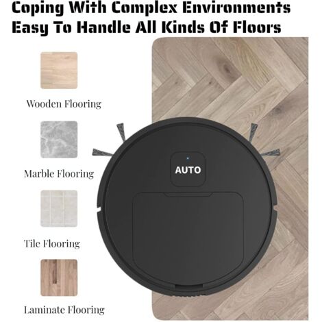 3 IN 1 Robot Vacuum Cleaner and Washer USB Charge Super Strong Suction 40db Low Noise Sweeping Robot for Pet Hair, Carpets, Hard Floors